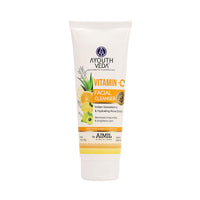 Ayouthveda Vitamin-C Facial Cleanser with Indian Gooseberry, Lemon, Orange & Hibiscus Extracts | Gently Exfoliates, Promotes Collagen & Brightens Skin | Suitable for All Skin Types | 100g