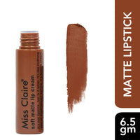 Miss Claire Soft Matte Lip Crème, Matte Finish, 6 g - Beige