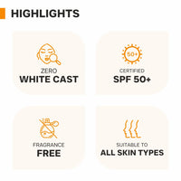 DERMATOUCH Niacinamide 2% Vitamin C Sunscreen for glowing skin | SPF 50+ PA ++++ | Quick Absorbing | Zero White Cast | 30g