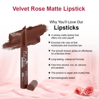 Forever52 Daily Life Velvet Rose Matte Long Lasting Crayon Lipstick (Enriched With Rose Oil) Hydrating Lip Color Bold Silky Finish Look