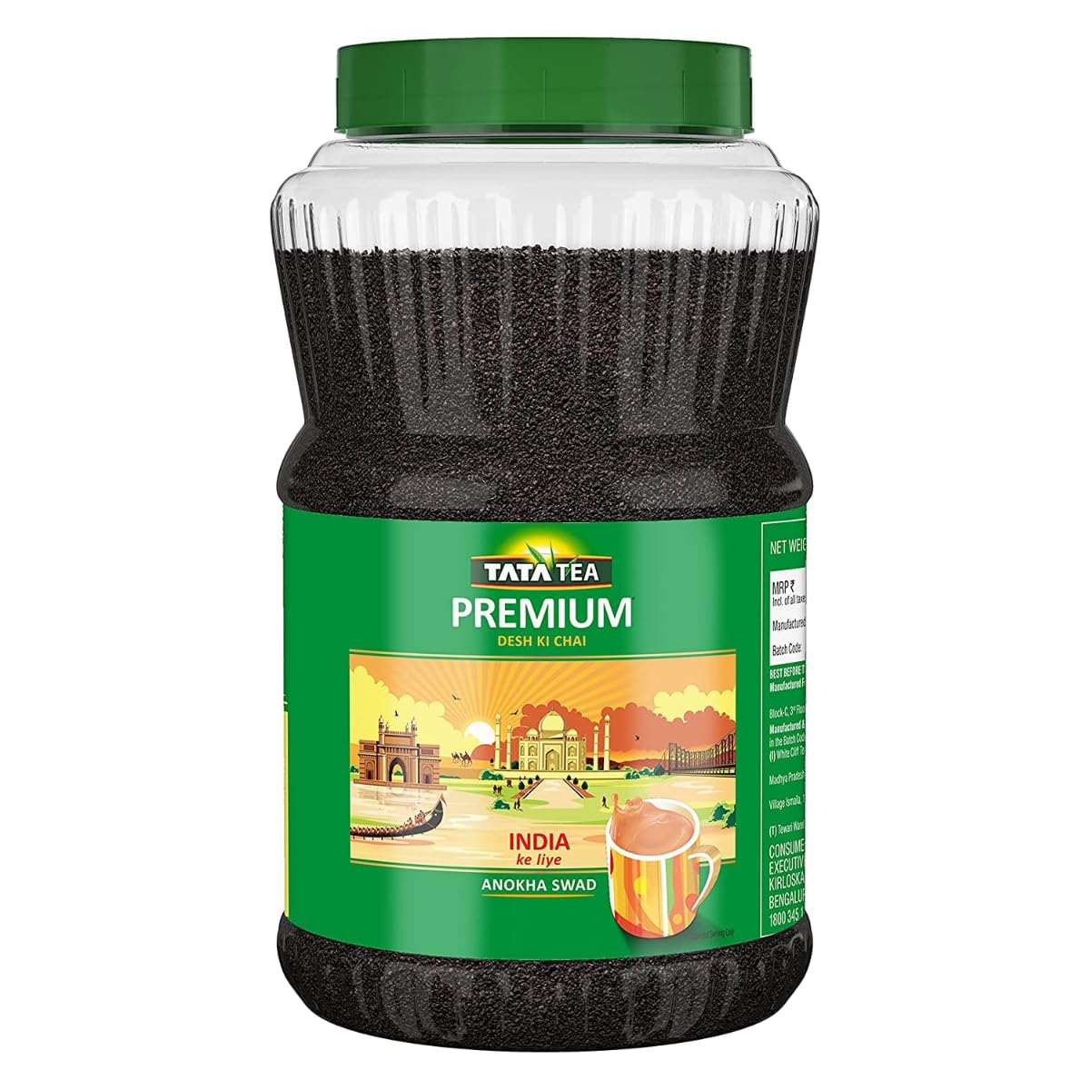 Tata Tea Premium Desh Ki Chai, Unique Blend Crafted For Chai Lovers Across India, Black Tea, Loose Leaves, 1kg Jar, black tea