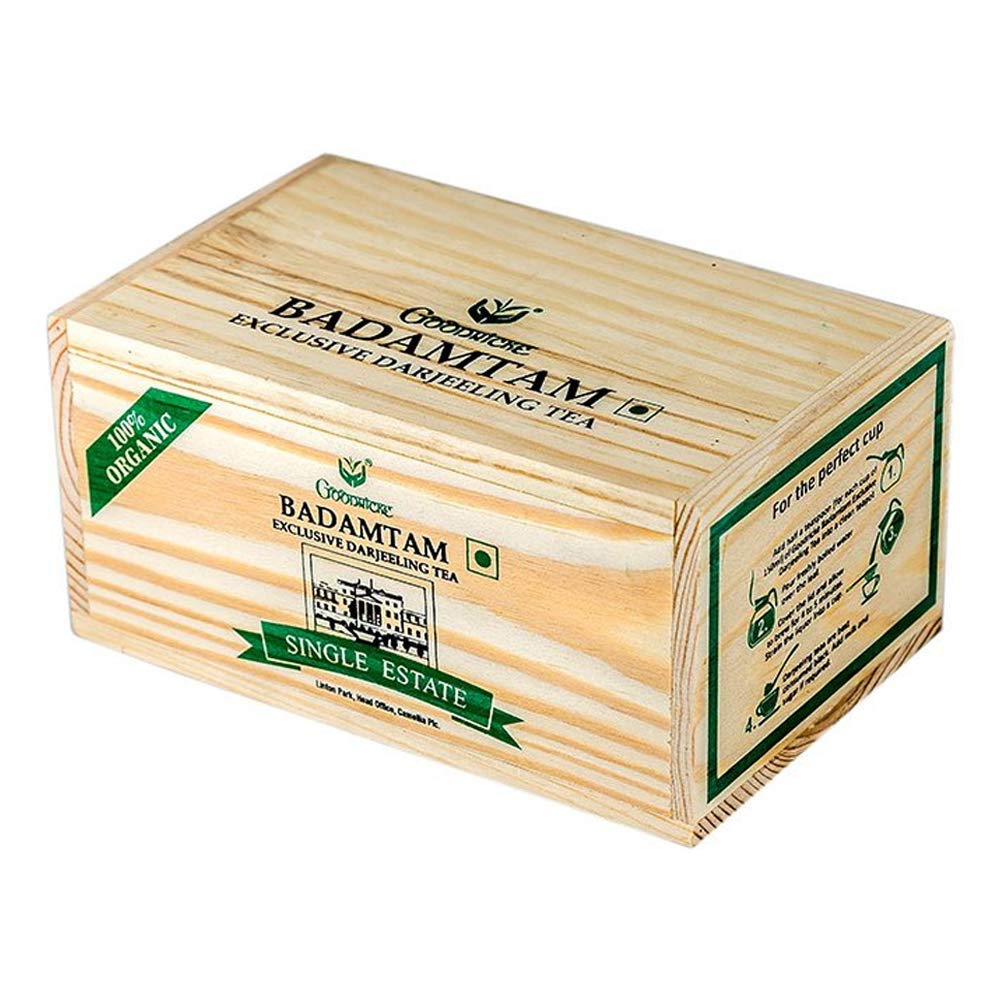 GOODRICKE Badamtam Darjeeling Tea - 250 Gm|100% Pure And Organic Premium Whole Leaf|Single Estate|Black Tea|Sweet Lasting Aftertaste - Loose Leaves