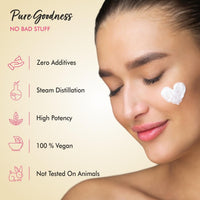 THE LOVE CO. Rose Water - 100% Pure and Natural, Steam Distilled for Skin, Face, and Hair - Authentic Kannauj Gulab Jal - Soothing Skin Toner Spray - Paraben, Alcohol, and Chemical-Free