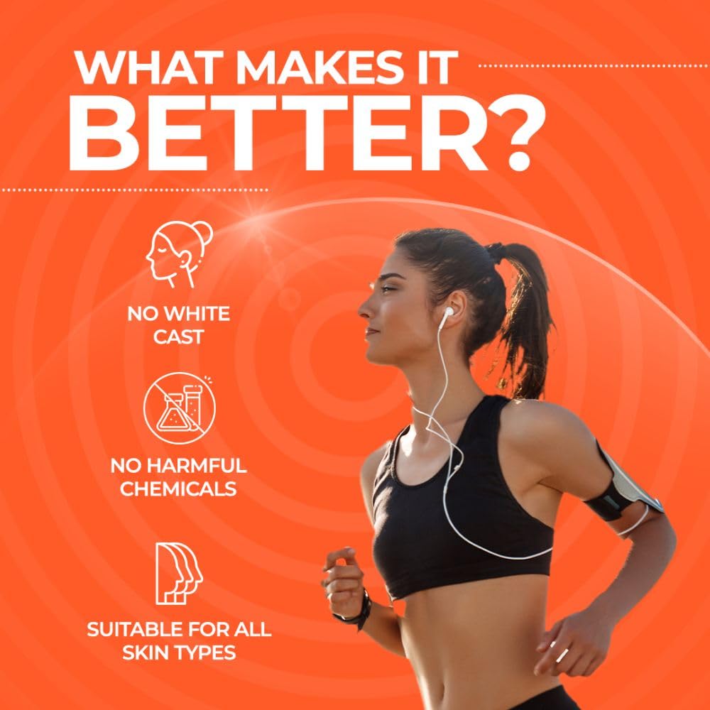 Elemnt Invisible Clear Zinc Sports Sunscreen SPF 50 with Broad Spectrum PA+++ | No White Cast | Waterproof Sunscreen for Beaches & Pool, All Outdoor Sports | Formulated for Prolonged Sun Exposure | Unisex | 100ml