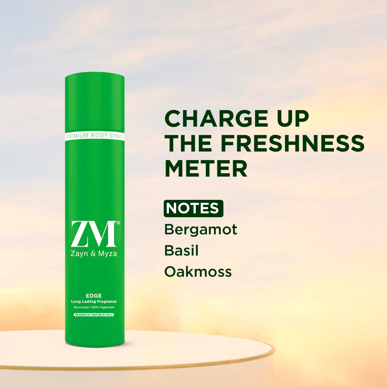 ZM ZAYN & MYZA EDGE NO ALCOHOL BODY SPRAY I REFRESHING I ODOR PROTECTION I SKIN-FRIENDLY I LONG LASTING DEODORANT FOR MEN & WOMEN, 150 ml