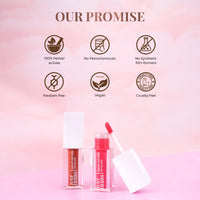 Just Herbs Serum Infused Lip Gloss for Women, Lighweight Non-Sticky High Glossy Moisturizing and Hydrating Lip Gloss 3 ml (Peony Pearl)