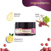 Pilgrim Men & Women Nourish & Repair Vino Night Pamper Range|Reduces Dark Circles,Eye-Puffiness|Nourish & Repair|Red Vine Night Cream Gel 50G,Under Eye Cream 30G|Normal,Dry,Oily Skin|&|Vegan|