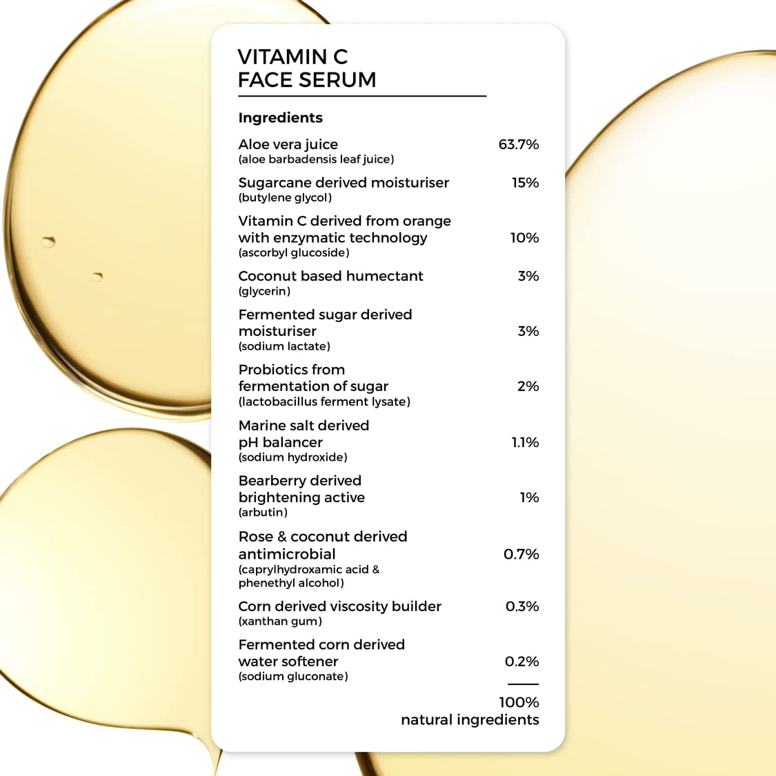 Brillare 10% Vitamin C Serum, Bright & Glowing Skin with Probiotics & Aloe Vera, Reduces Dull Skin Tone & Dark Spots, 100% Natural Face Serum, 30ml