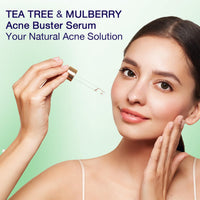Hilary Rhoda Tea Tree Mulberry Acne Buster Serum for acne free Skin | Non-Irritating Formula | Helps Reduce Acne & Blemishes| with Goodness of Mulberry | 30 ml