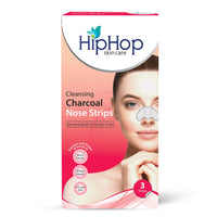 HipHop Skin Care Cleansing Charcoal Nose Strips (6 Strips) & HipHop Skincare Cleansing Charcoal Nose Strips for Women - Blackhead Remover & Pore Cleanser (3 Strips)