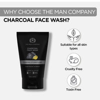 The Man Company Charcoal Face Care Kit with Charcoal Soap Bar, Face Wash, and Face Scrub for Men | Gift Set For Him