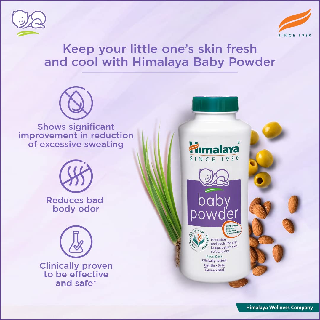 Himalaya Baby Powder, 700g & Himalaya Moisturizing Aloe Vera Face Wash, 200ml