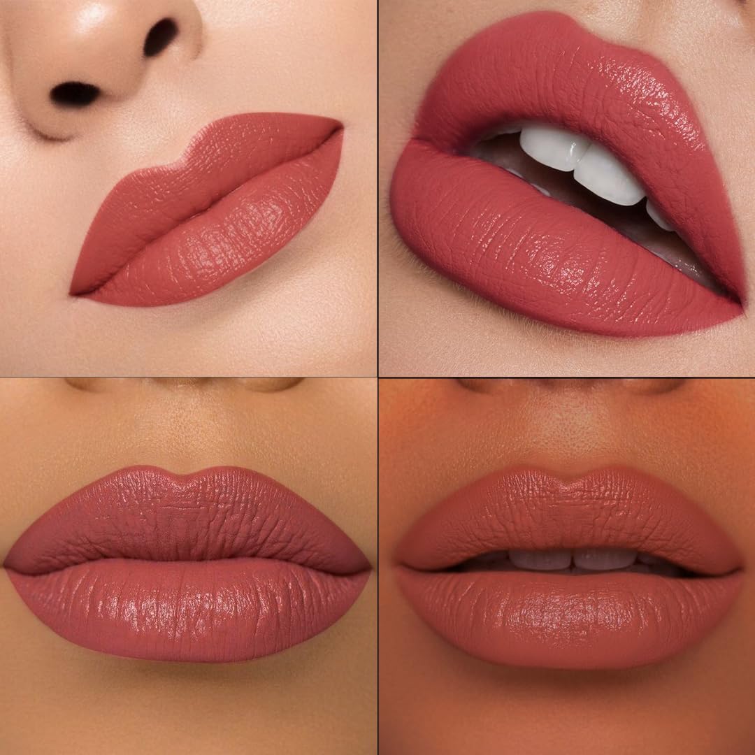 Charmacy Milano Flattering Nude Lipstick (Worn Fuzzy 05) - 3.6 g, Moisturizing Lips, Highly Pigmented, Light Weight, Smooth Application, Non-Toxic, Vegan, Cruelty Free