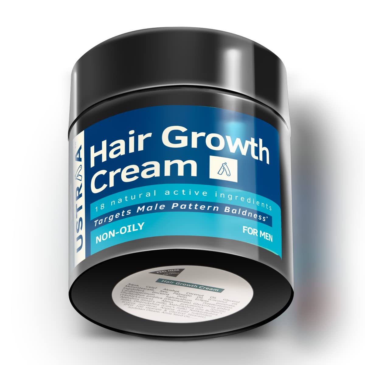 USTRAA Hair Growth Cream - 100g (Set of 2) with Onion Extract, Neelbhringadi, Blackseed Oil - Boosts hair growth, Prevents hair fall - No Parabens, No Mineral Oil