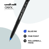 Uniball Onyx Rollerball Stick Pen 12 Pack, 0.7mm Fine Blue Pens, Gel Ink Pens | Office Supplies, Pens, Ballpoint Pen, Colored Pens, Gel Pens, Fine Point, Smooth Writing Pens