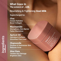 Neude Sleep On It Overnight Hydrating Mask 50ml – Leave-on Night Cream Mask with Goat Milk, Niacinamide for Glowing, Nourished Skin; Hydration & Repair; Suitable for Men & Women, All Skin Types