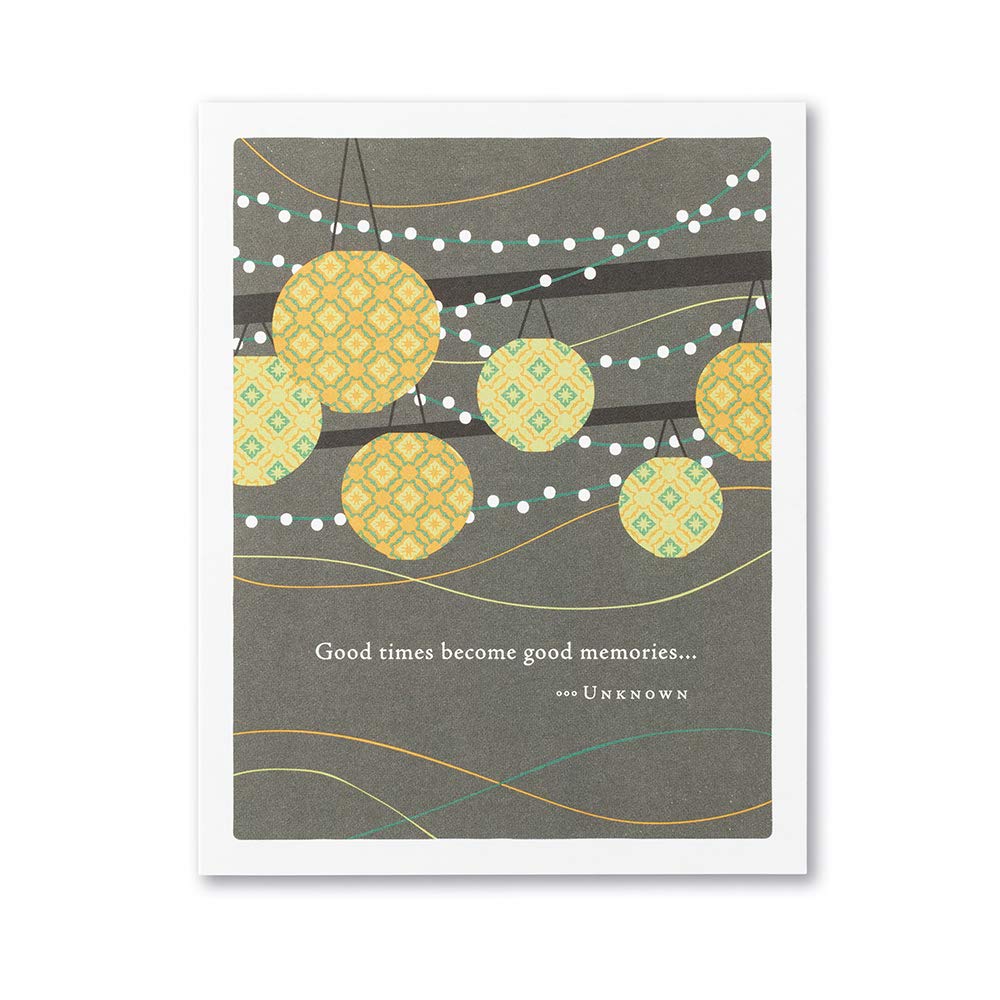 Compendium Positively Green Birthday Cards - 4-Pack with Envelopes, Birthday Joy