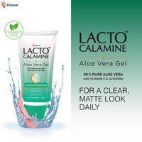 Lacto Calamine Aloe Vera Gel For Face | 150g | Moisturizer For Face With 99% Pure Natural AloeVera, Vitamin E & Glycerin For Hydrating Skin, Body & Hair | No Parabens, No Sulphates