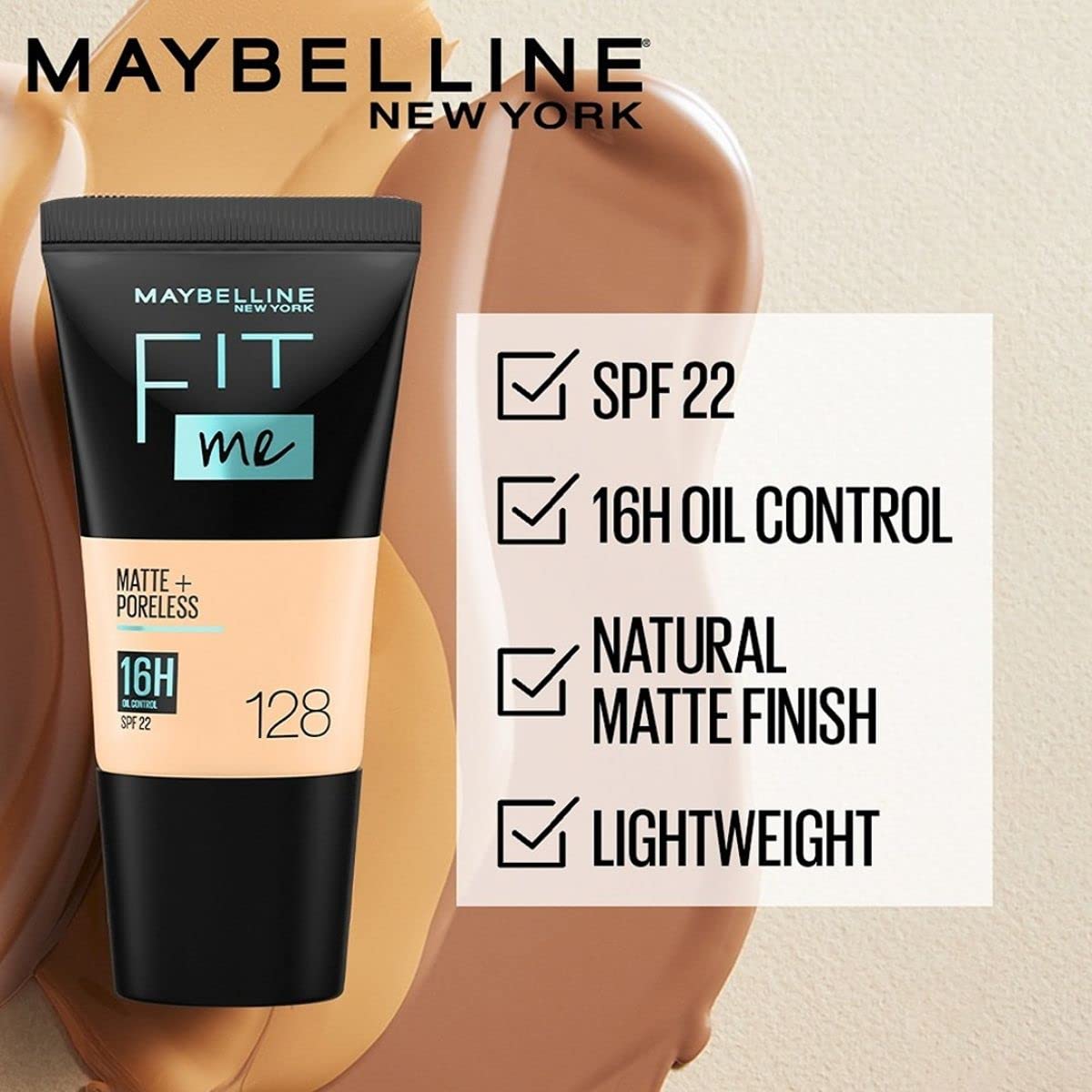 Maybelline New York Liquid Foundation For Oily Skin, Matte & Poreless, Fit Me, 115 Ivory & New York Compact Powder, 115 Ivory, 8G