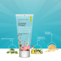 Aroma Magic Everyday Pollution Defence White Tea & Chamomile Face Wash| with Soya Milk Extracts| All Skin -100 ml Pack Of 1