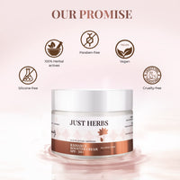 Just Herbs Saffron + White Lotus Radiance Booster Cream with SPF 30+ for Brighter Complexion | For Men & Women- 50g