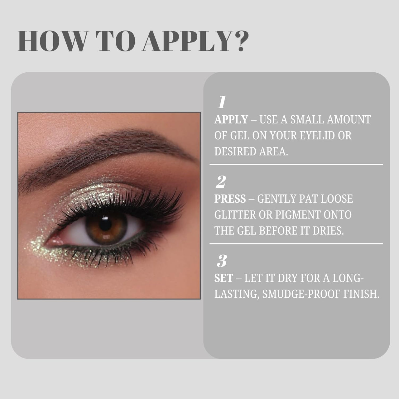 Lakyou Beauty Pigment Glitter Fix Gel | 6ml | Loose Eyeshadow Pigment Fixer