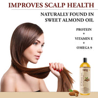 Rey Naturals Almond Oil & Castor Oil For Hair Growth, Hair Fall Control & Hydrated Scalp (Arandi Ka Tel, Badam Oil) - 200ml*2 | Cold Pressed Oil For Healthy Hair | Herbal Hair Oil For Men & Women