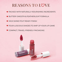 Just Herbs 4 IN 1 Lip Gloss for Women, Serum Infused Non-Sticky Glossy and Hydrating Lip Gloss 4 gm (Deep Love)