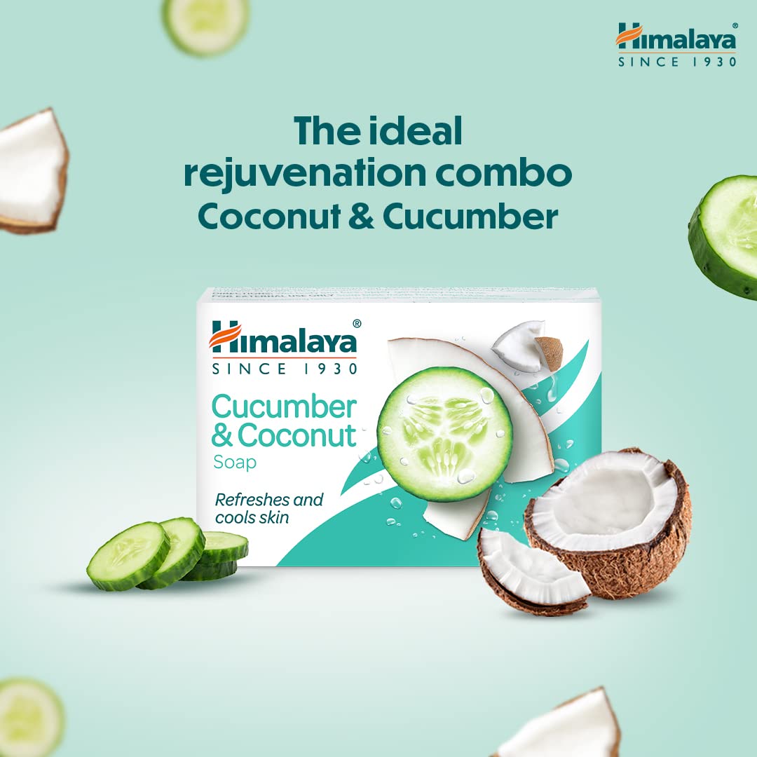 Himalaya Herbals Cucumber and Coconut Soap, 125g (Pack of 6)