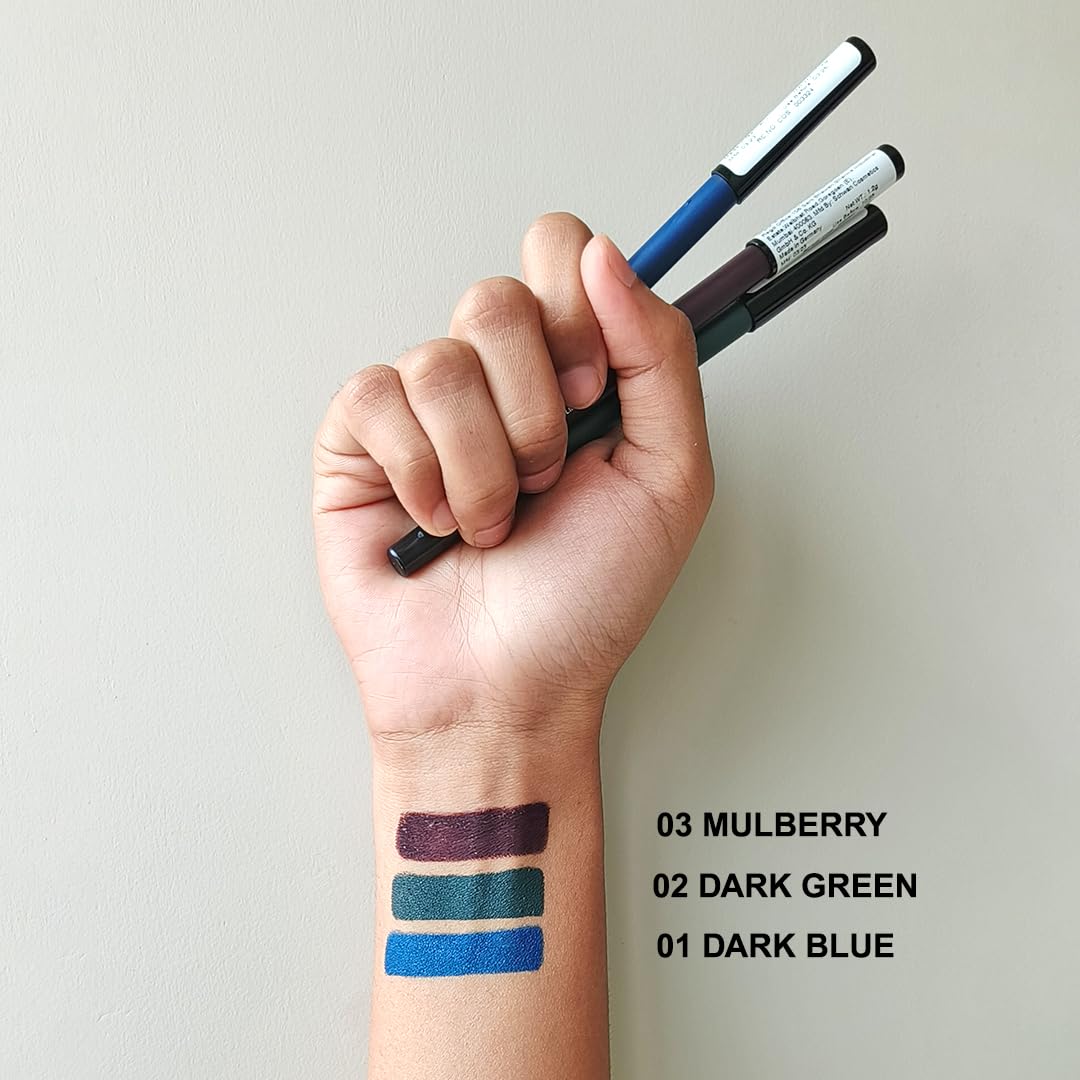 FLiCKA Keep It Bold Kajal | Waterproof, Smudgeproof, Intense Kajal, Long-lasting Formula upto 18hrs, 03 Mulberry, 1.2 g