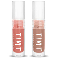 Tint Cosmetics 2.5ml Set of 2 Lipgloss, Peach & Nude, Non Sticky, Hydrating, Light Weight, Long Lasting, High Shine & Soft Natural Liquid Lip Gloss For Girl & Women (Coral & Roasted Chestnut)