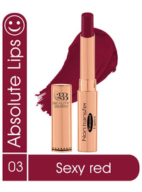 Beauty Berry Non Transfer Waterproof Lipstick, Long Lasting Smudge Proof Highly Pigmented Shades,(Sexy Red -03),free with covergirl sparkiling loose powder.