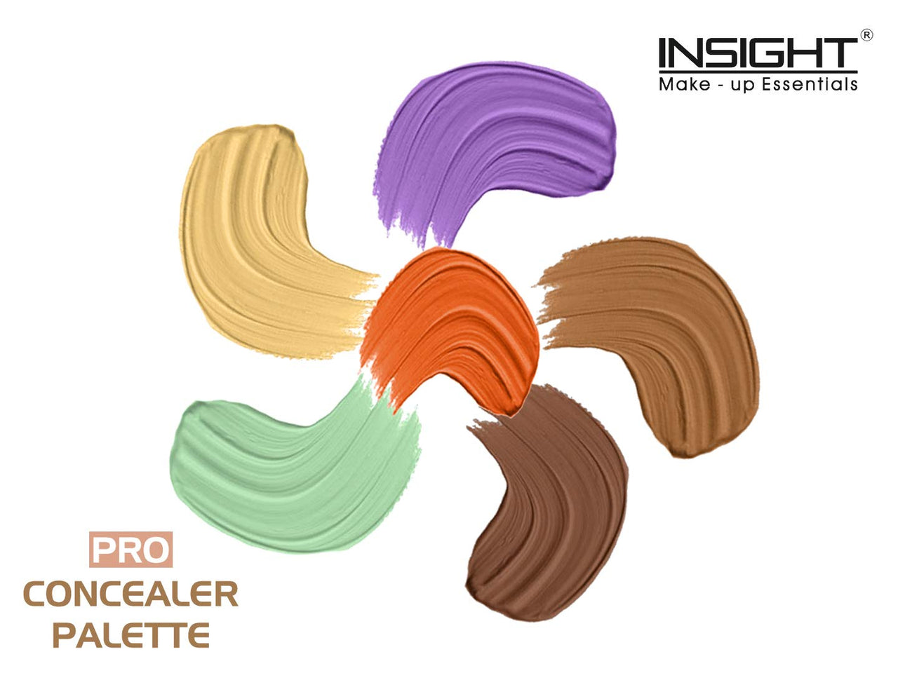 Insight Powder Cosmetics Pro Concealer Palette - Corrector, 15Gm & Cosmetics Glitter Makeup Highlighter, 3.5 Gm