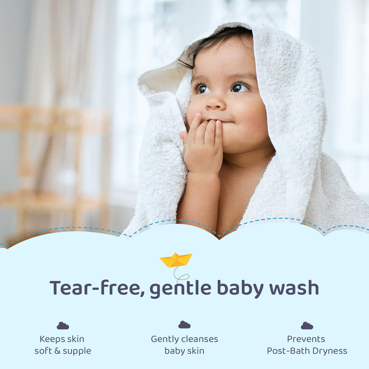 CITTA’s Tender Foaming Baby Wash with Coconut & Aloe vera | Soothe Dry Itchy Skin | Natural Baby Body Wash for Bath | Skin Friendly pH | Dermatologically Tested | 0-10 Years | 150ml