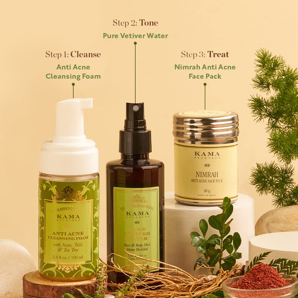 Kama Ayurveda Anti Acne Cleansing Foam, 50ml