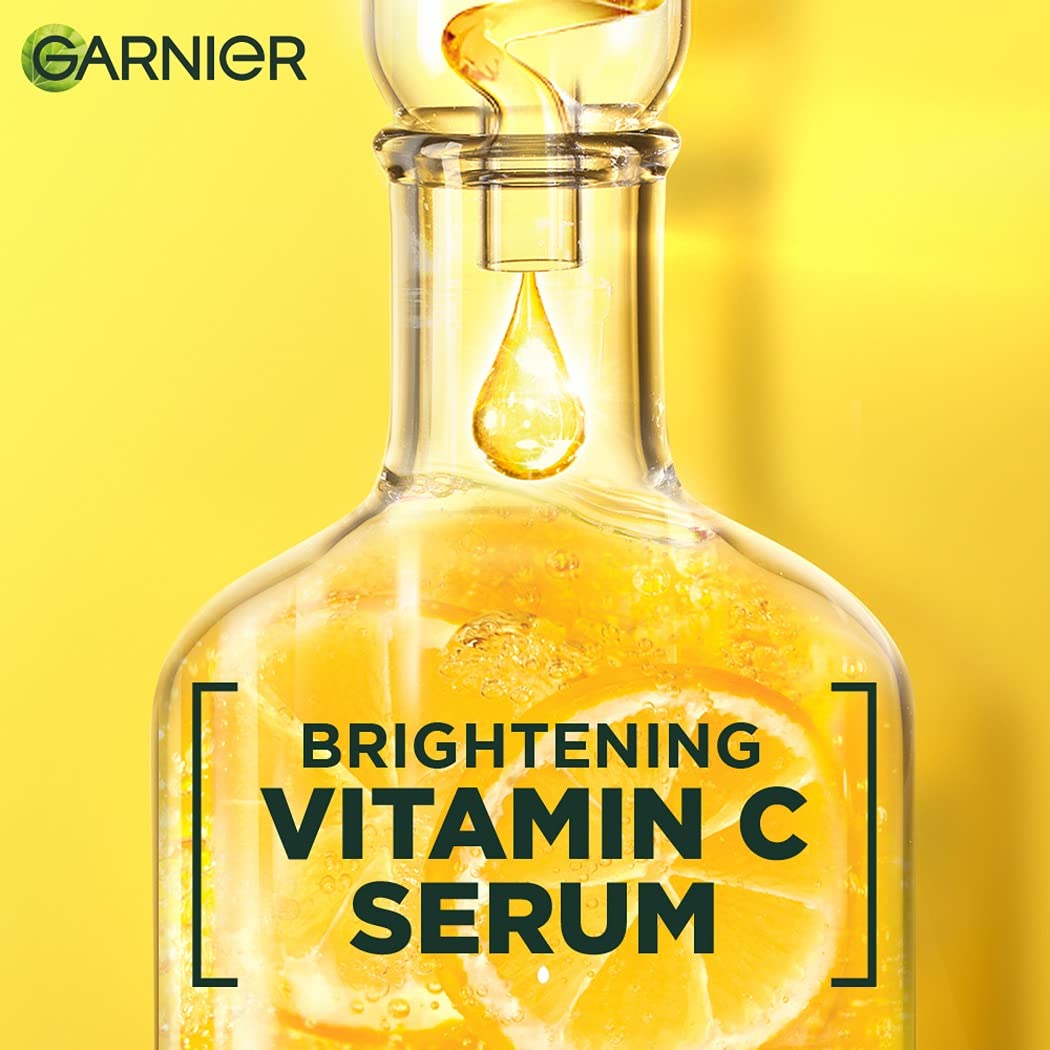 Garnier Skin Naturals,Face Serum,Brightening and Anti-Dark Spots,Bright Complete Vitamin C Booster, 50 ml & Garnier Brightening Moisturiser,Serum Gel,For Radiant skin, Bright Complete Vitamin C, 45g