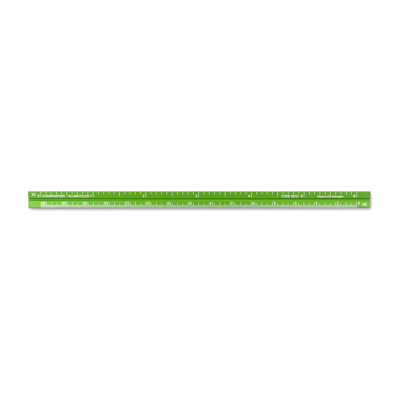 Alumicolor 3610-6 Aluminum Combination Pocket Scale, 6IN, Green