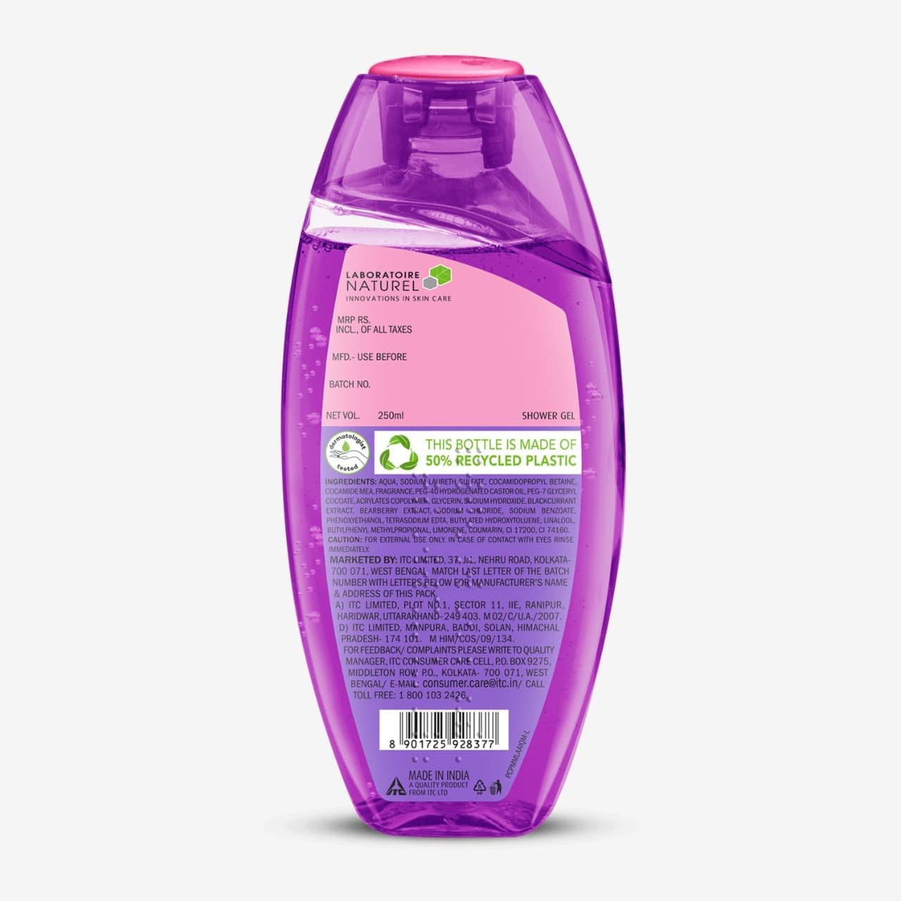 Fiama Body Wash Shower Gel Blackcurrant & Bearberry, 250ml, Body Wash for Women & Men with Skin Conditioners for Radiant Glow, Suitable for All Skin Types