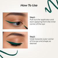 LoveChild Masaba Liquid Eyeliner Zircon (Peacock Green), Crystal Crush High Gloss Finish, Waterproof & Smudge-Proof, With Aloe Vera, Chamomile & Vitamin E, Long-Lasting Eye Liner, 3ml