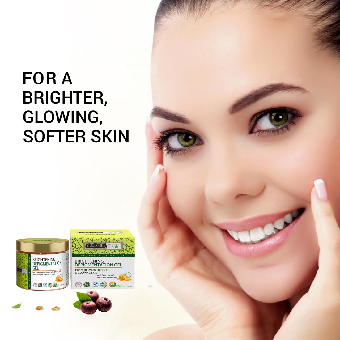 Indus Valley Organic And Natural Cow's Milk Yogurt & Honey Gel | All skin type - 100 ML