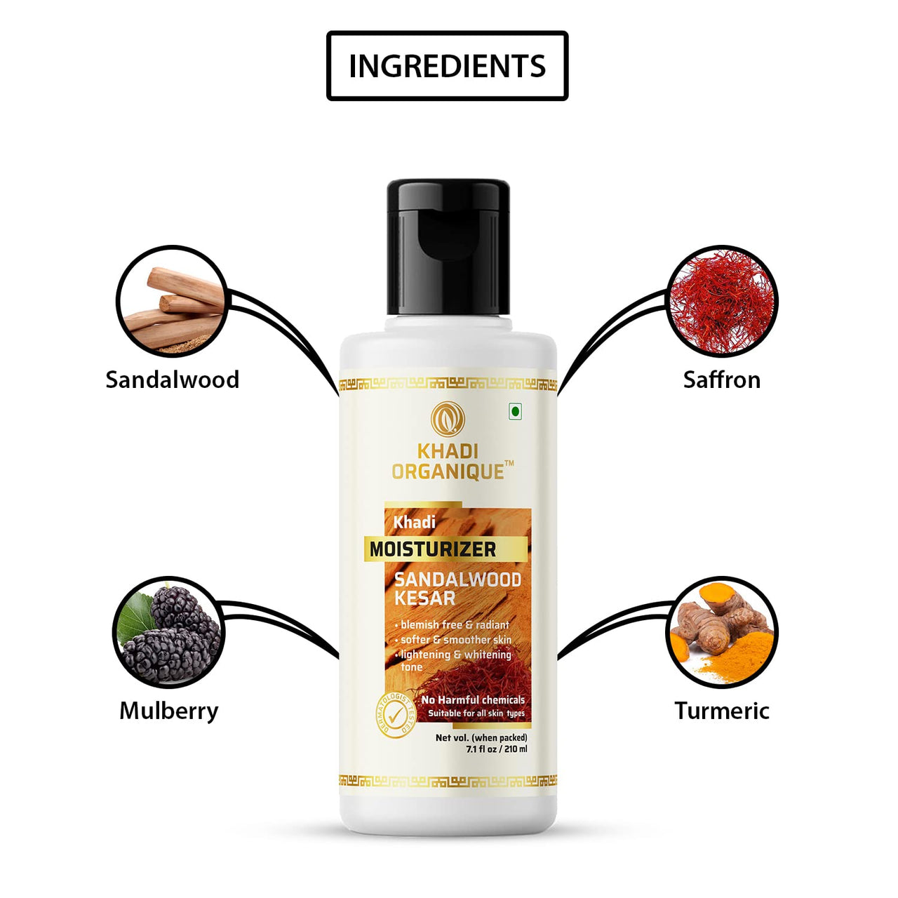Khadi Organique Sandalwood Kesar Moisturizer Pack of 1