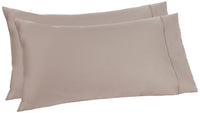Aware 100% Organic Cotton 300 Thread Count Pillowcase Set, Taupe, King, 2 Pack, 40