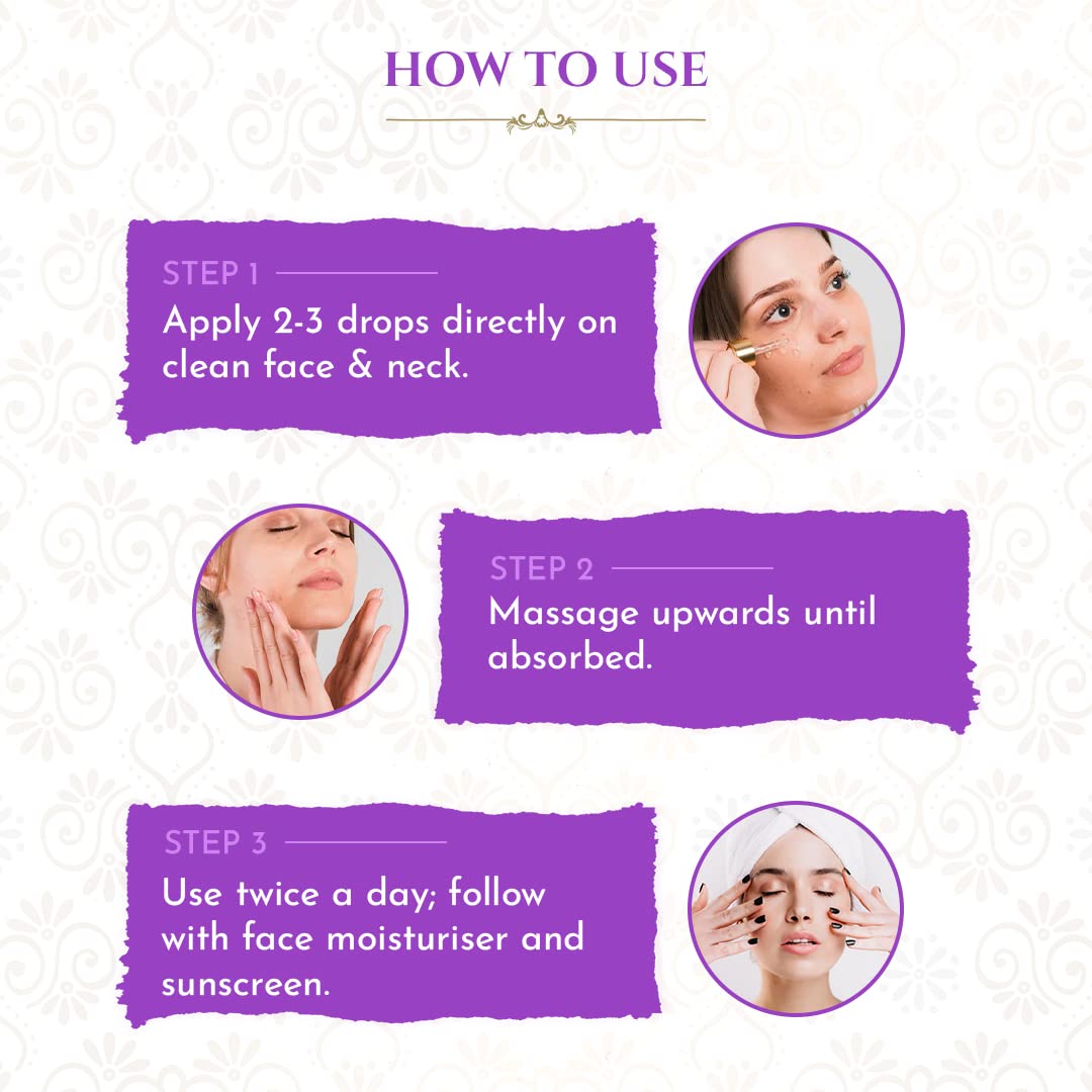 Khadi Essentials 1% Retinol & 5% Vitamin C Face Serum with Bakuchi Extracts for Bright Skin | Reduces Fine Lines, Wrinkles & Pigmentation | for All Skin Type - 30ml