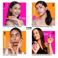 TYPE BEAUTY INC. Hydrating Setting Spray with SPF 35 PA++++ | 12Hr Long-Lasting & Hydrating | Dewy Finish for Fine Lines & Wrinkles | Anti-Aging | Lightweight & Refreshing | Makeup Fixer | 60ML