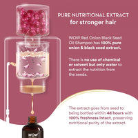 WOW Skin Science||Combo ion Black Seed Oil Shampoo with Red Onion Seed Oil Extract Black Seed Oil & Pro-Vitamin B5 Controls Hair fall Sulphate & Paraben Free For Men & Women - 300ml