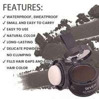 OCEANEVO Hairline Powder For Men And Women, Instant Root Touch Up Color For Grey And White Hair Coverage, Hair Concealer - 4 Grams - Dark Brown