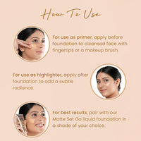Earth Rhythm Glow Set Go Multipurpose Strobe Cream Spf 50 PA++++ | Primer, Highlighter, Moisturizer | Cocoa Butter, Vitamin E - Golden Glow - 40ml