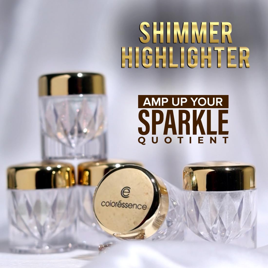 Coloressence Glow Dust Shimmer Highlighter from Gold Collection | Ultra Fine Eye Shimmers | Perfect for Eyes, Lips, Face & Body | No Sticking Glue Needed|Copper -1gm