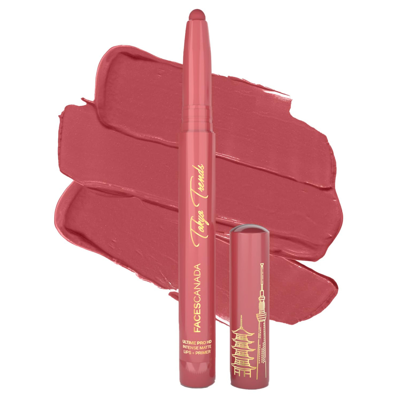 FACES CANADA Ultime Pro HD Intense Matte Lips + Primer - Tokyo Flex Alert N09, 1.4g, Limited Edition | 9HR Long Stay | Primer Infused For Flawless HD Matte Finish | Intense Color | Lightweight