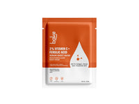 BAKE 2% Vitamin C + Ferulic Acid Serum Sheet Mask for Dark Circles, Spots & Pigmentation | Paraben Free, 100% Biodegradable | Brightening & Glow Effect